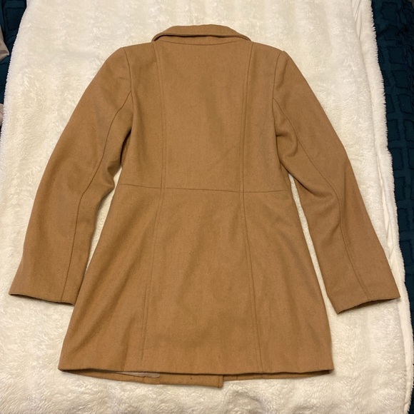 Old Navy Tan Pea Coat with Wide Lapel and Medium Length | Size Small - Picture 8 of 8